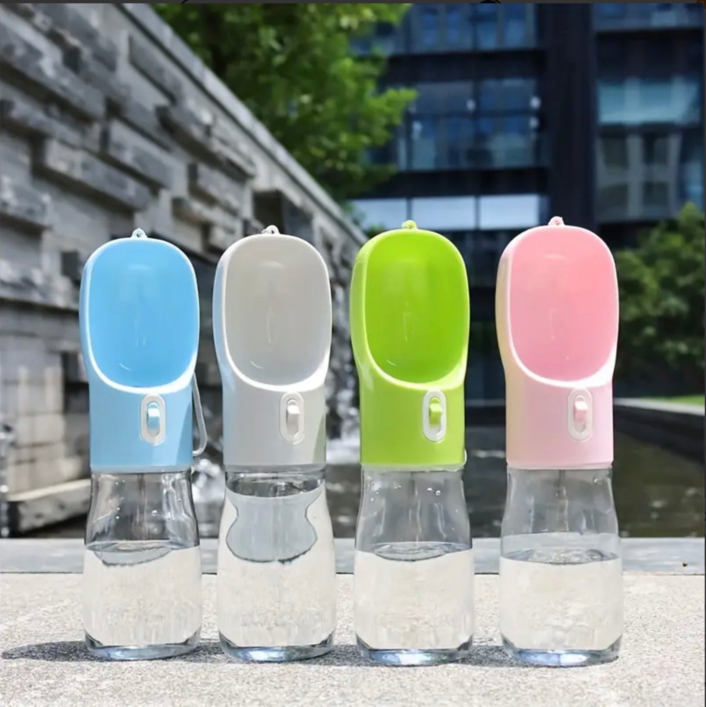 Portable Feeding and Water Bottle With Food Dispenser